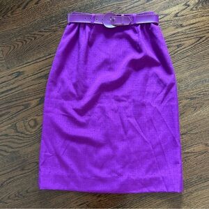 Vintage 80s Purple Pencil Skirt by Campus Casuals | Size Small